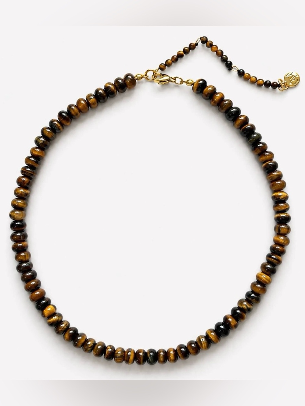 Genuine Tiger Eye Beaded Necklace NWOT